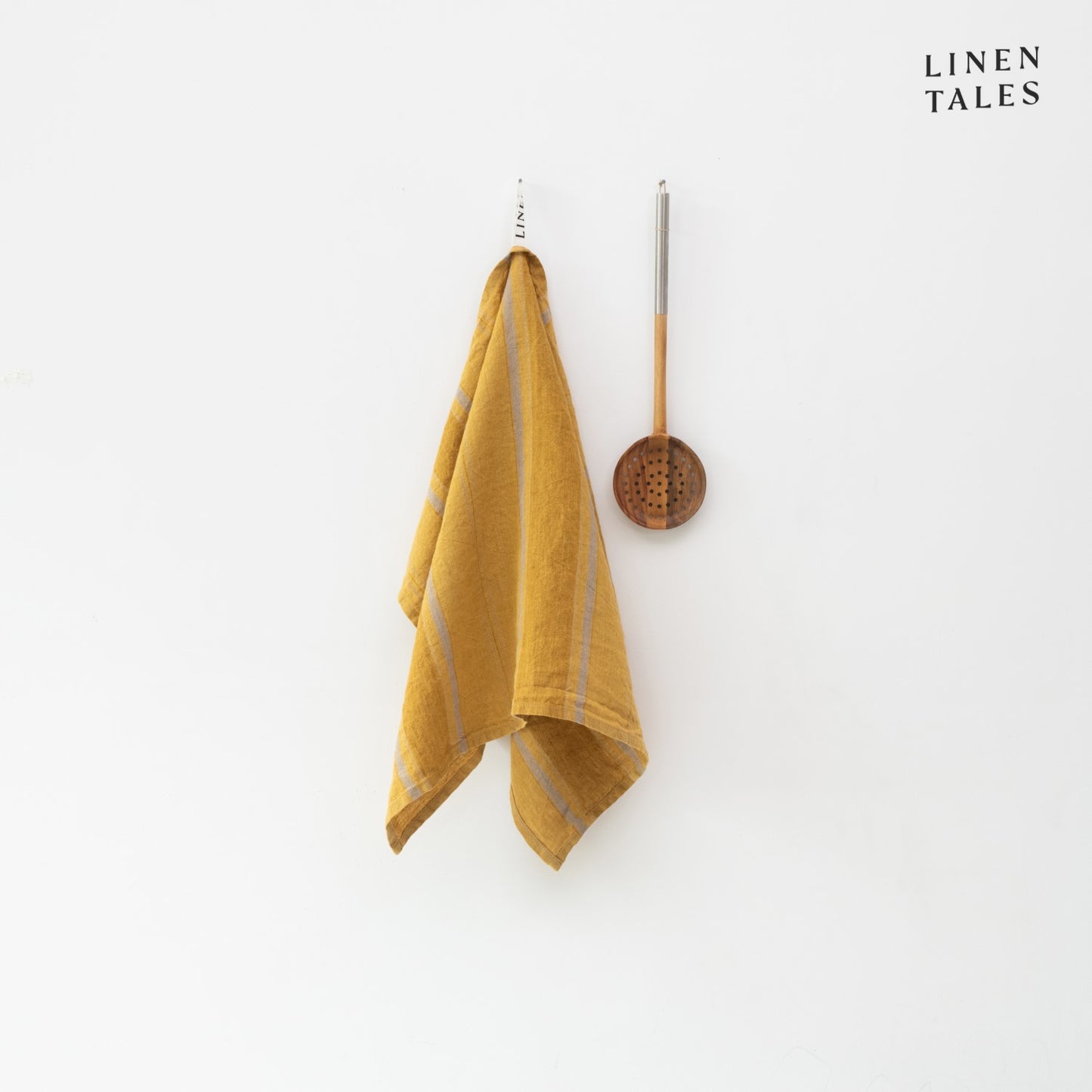 Linen Kitchen Towel - Amber Stripe