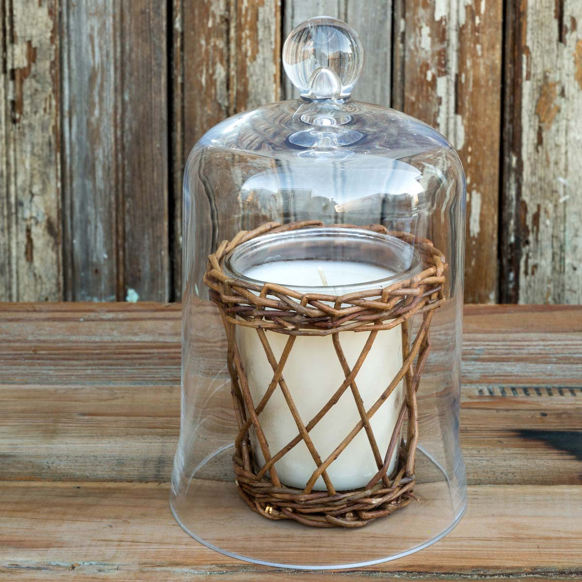 Rattan Candle - Linen