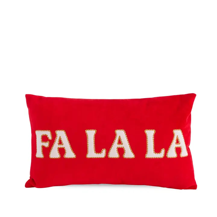 "Fa La La" Pillow, Red Velvet