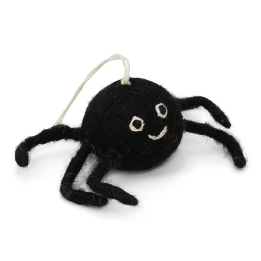 Creepy Black Felt Spider