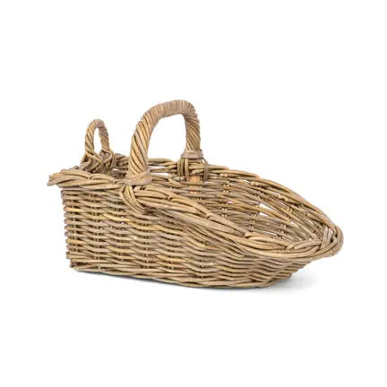 Rattan Scoop Market Basket