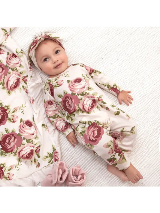 Baby Girl Vintage Floral Romper