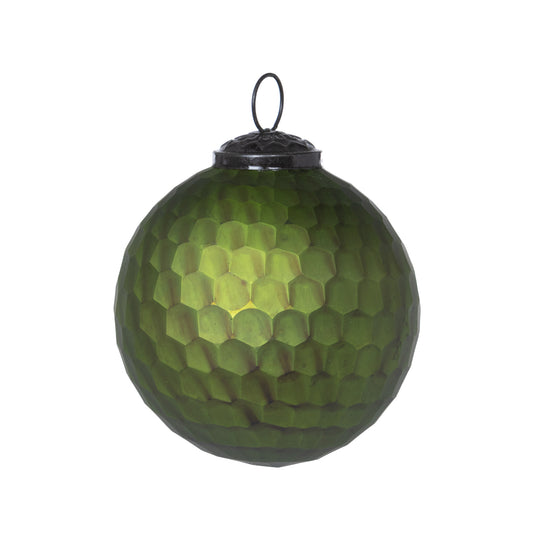 Honeycombed Glass Ball Ornament