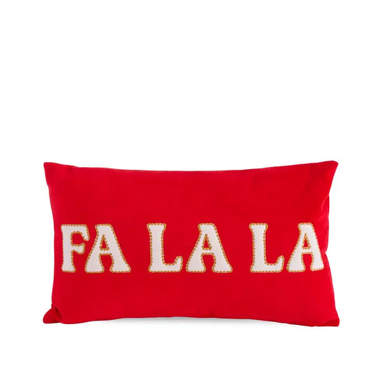 "Fa La La" Pillow, Red Velvet