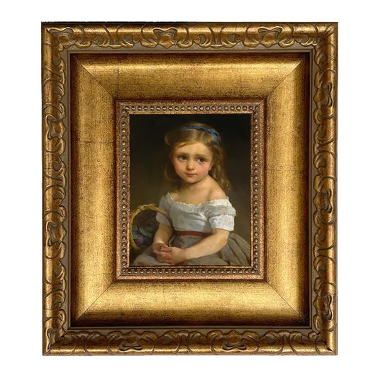 Little Girl with Basket of Plums