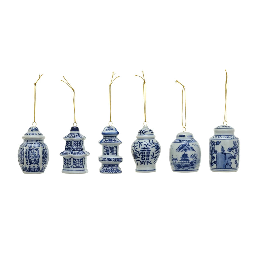 Chinoiserie Ginger Jar Ornament set